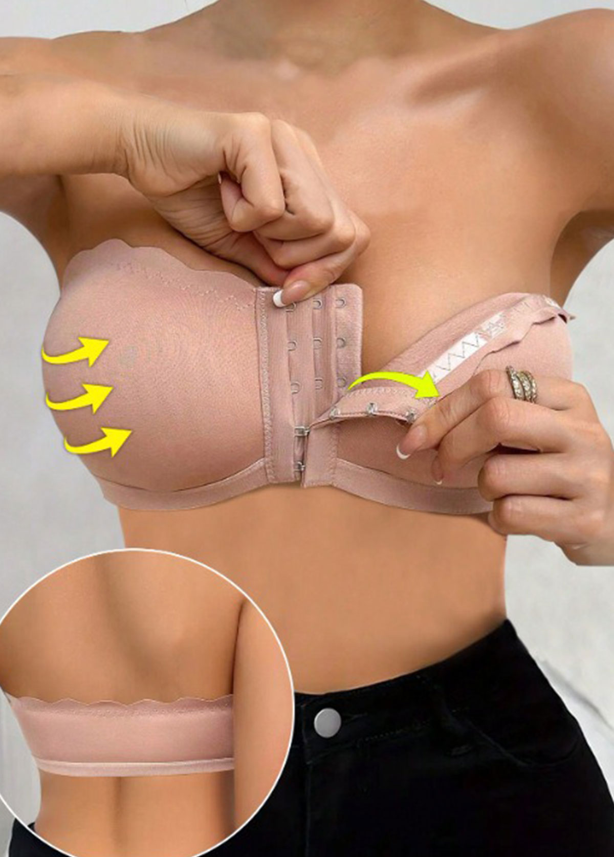 Bandeau Push Up Light Pink Bra