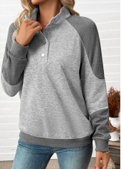 Tummy Coverage Light Grey Marl Long Sleeve Sweatshirt
