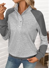 Tummy Coverage Light Grey Marl Long Sleeve Sweatshirt