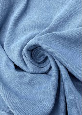 Pocket Denim Blue Straight Leg Button Fly Jeans