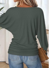 Tummy Coverage Sage Green Extra Long Sleeve T Shirt