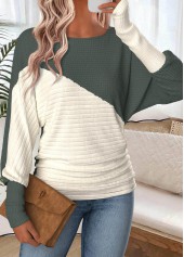 Tummy Coverage Sage Green Extra Long Sleeve T Shirt