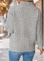 Christmas Elk Print Tummy Coverage Multi Color Sweater