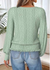 Tummy Coverage Sage Green Long Sleeve T Shirt