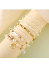 Golden Color Shell Seed Beads Bracelets