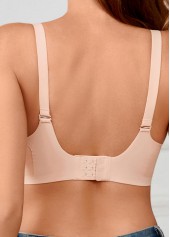 V Neck Detail Light Pink Bra