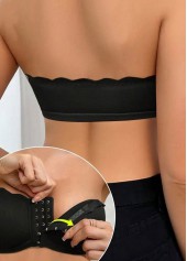 Bandeau Push Up Seamless Black Bra