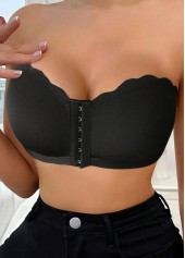 Bandeau Push Up Seamless Black Bra