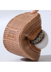 Dark Camel Closed Toe Falt Slippers