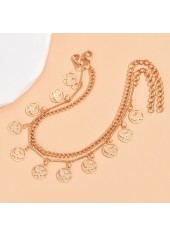 Golden Color Butterfly Alloy Detail Anklets