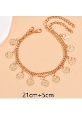 Golden Color Butterfly Alloy Detail Anklets