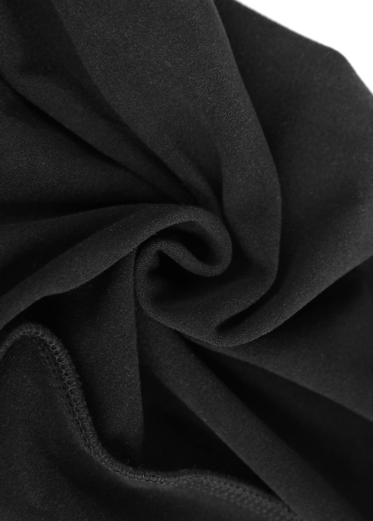 Black Elastic Waist High Waisted Ankle Length Leggings