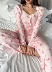 Ditsy Floral Print Pink Lounge Top and Pants