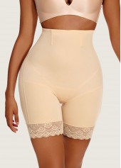Skin Color High Waisted Detail Panties