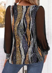 Dazzle Colorful Print Tummy Coverage Multi Color T Shirt