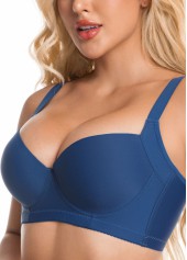 Half Round Cup Push-up Blue Bra