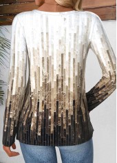 Geometric Print Tummy Coverage Multi Color T Shirt