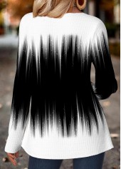 Ombre Tummy Coverage Multi Color Long Sleeve T Shirt