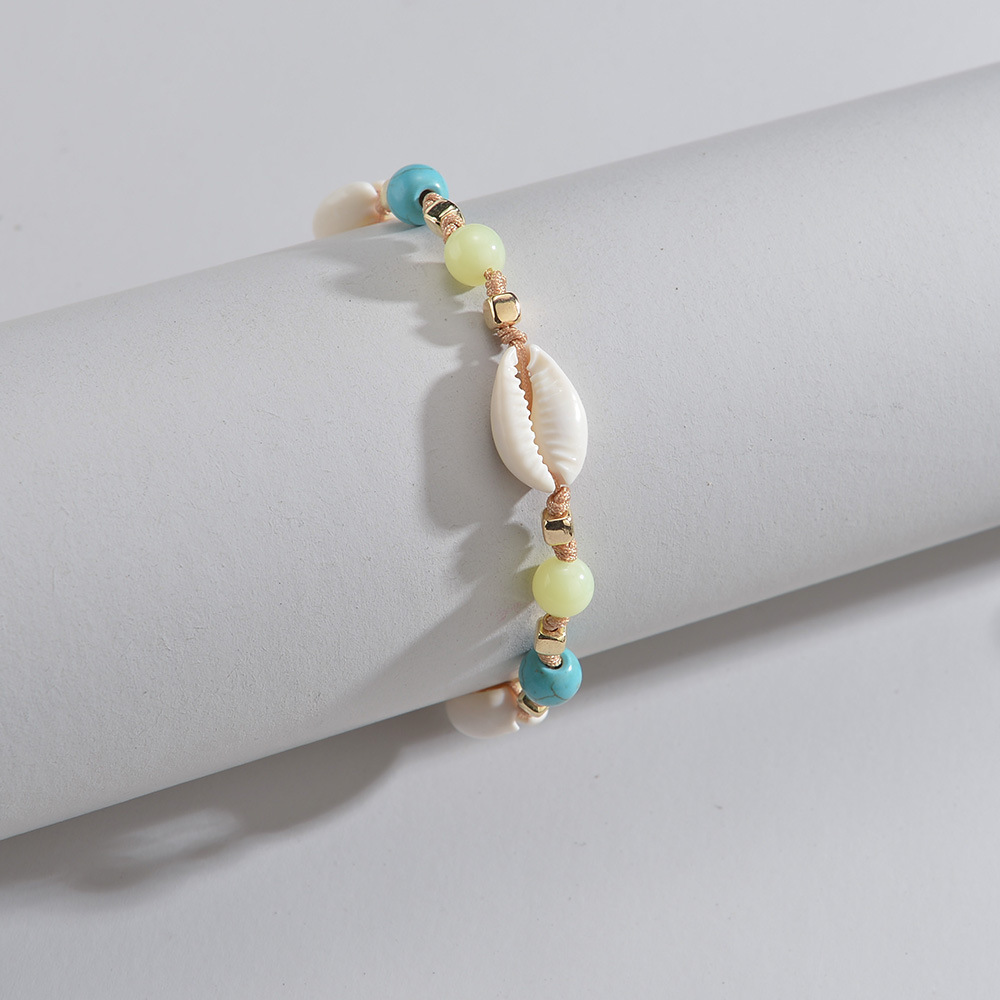 Raw White Shell Plastic Detail Anklet