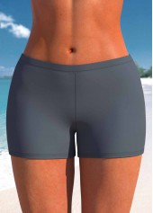 Tropical Plants Print Surplice White Swimdress and Shorts