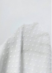 Tummy Coverage White Long Sleeve Turtleneck T Shirt