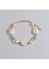Raw White Shell Plastic Detail Anklet