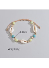 Raw White Shell Plastic Detail Anklet
