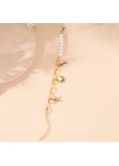 Golden Color Shell Alloy Detail Bracelet