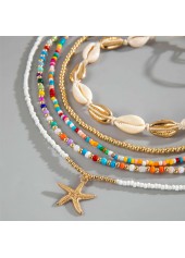 Multi Color Shell Seed Beads Necklaces