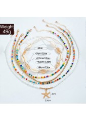 Multi Color Shell Seed Beads Necklaces