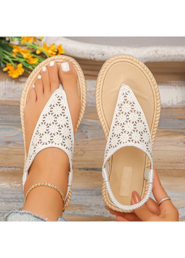 Beige Color Rubber Toe Post Falt