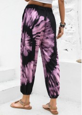 Ombre Neon Pink Jogger Elastic Waist High Waisted Pants