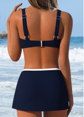 Mid Waisted Pull On Navy Bikini Set