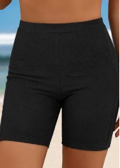 High Waisted Wide Waistband Multi Color Swim Shorts