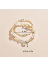 Skin Color Shell Seed Beads Anklets