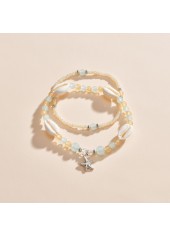 Skin Color Shell Seed Beads Anklets