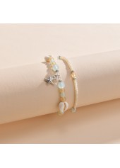 Skin Color Shell Seed Beads Anklets