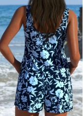 Ditsy Floral Print Tummy Coverage One Piece Swimwear