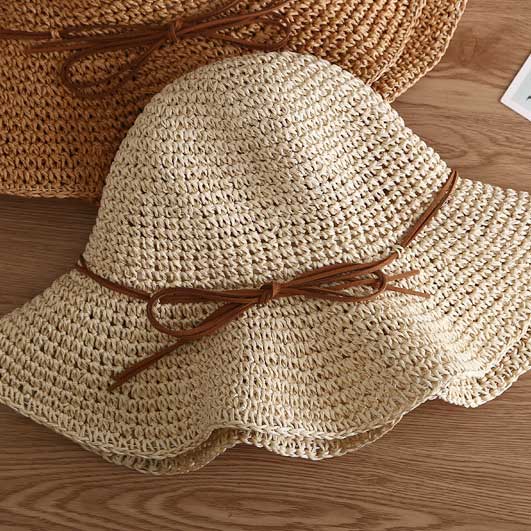 Light Camel Color Wide-brimmed Design Hat