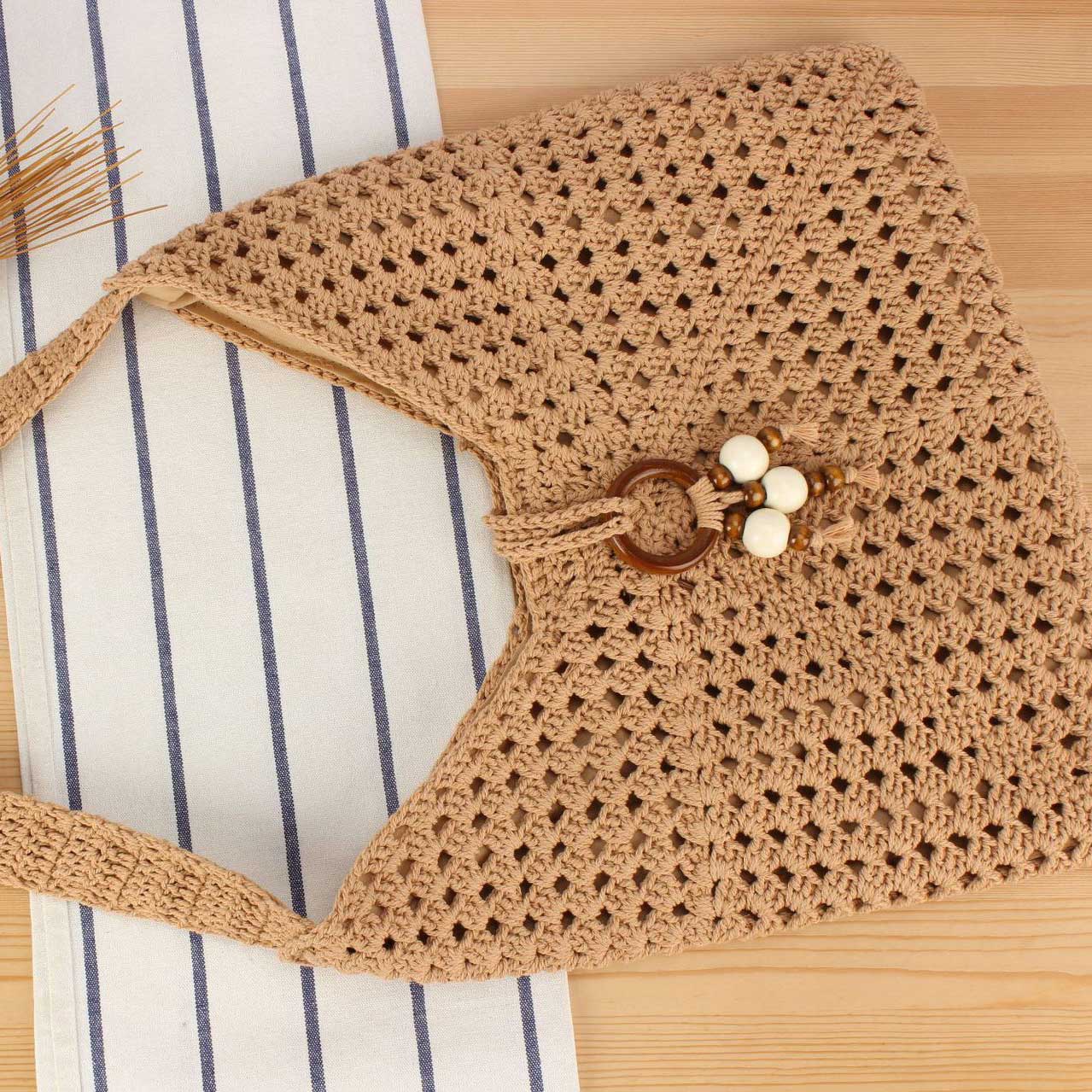 Dark Camel Color Magnetic Shoulder Bag