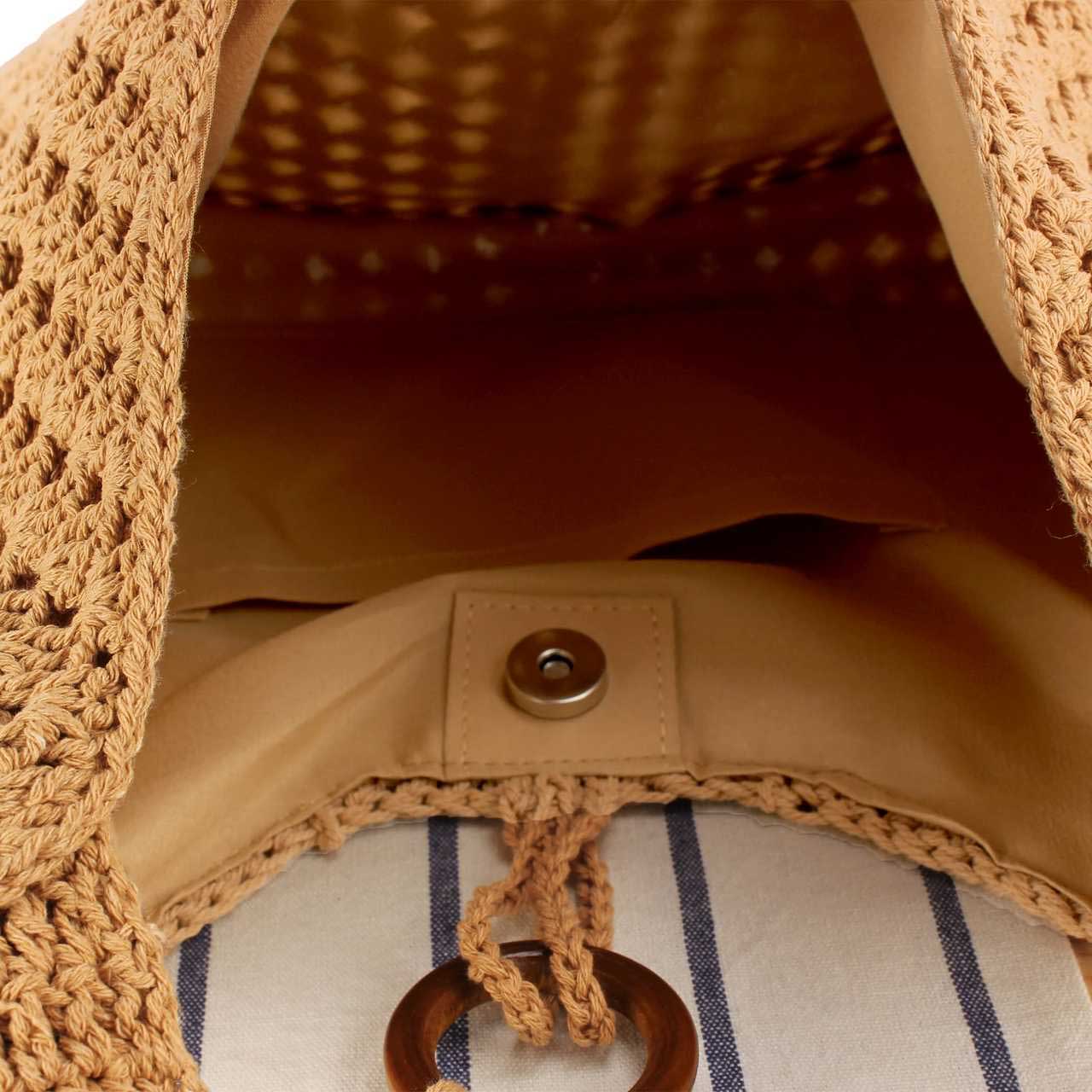 Dark Camel Color Magnetic Shoulder Bag