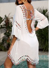 Patchwork Hollow Out White Cover Up