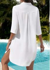 Tummy Coverage Button White Cover Up