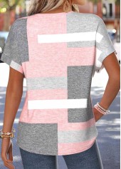 Plus Size Light Pink Tummy Coverage T Shirt