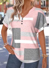 Plus Size Light Pink Tummy Coverage T Shirt