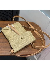 Light Camel Tassel Magnetic Crossbody Bag