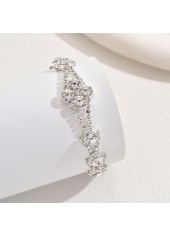 Silver Copper Diamond Design Sparkling Bracelet