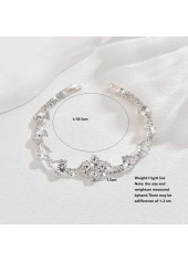 Silver Copper Diamond Design Sparkling Bracelet