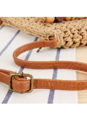 Dark Camel Tassel Zip Crossbody Bag