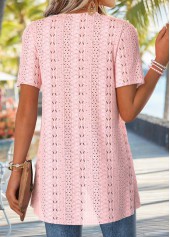 Floral Print Light Pink Fake Two Piece Twinset